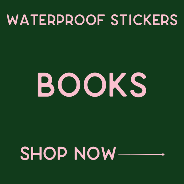 Waterproof Stickers - Books