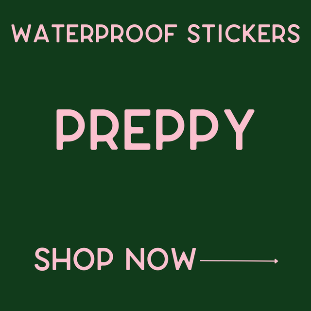 Waterproof Stickers - Preppy