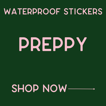 Waterproof Stickers - Preppy