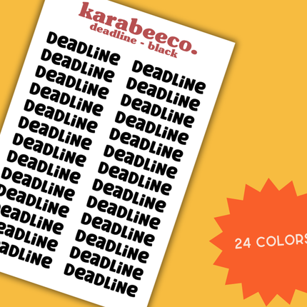 Deadline | Small Word Stickers