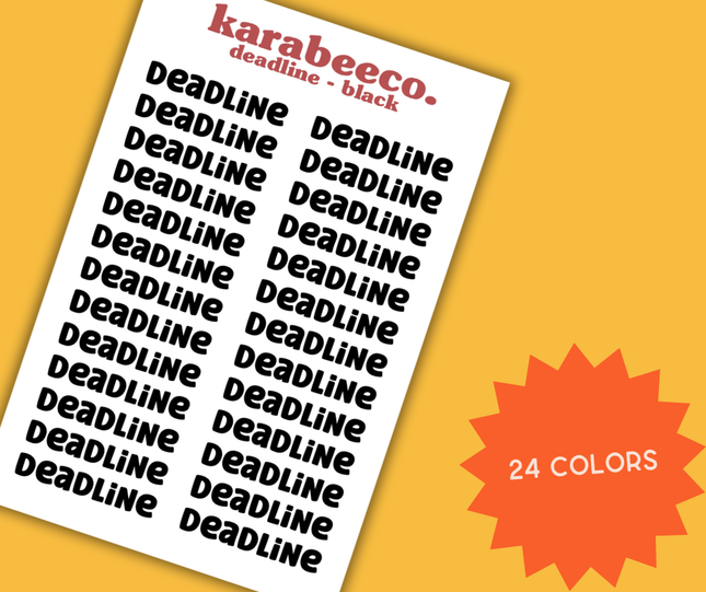 Deadline | Small Word Stickers