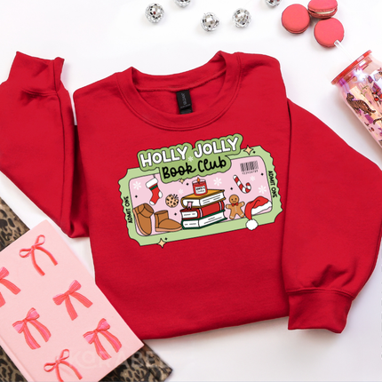 Gildan Crewneck | Holly Jolly Book Club [b087]