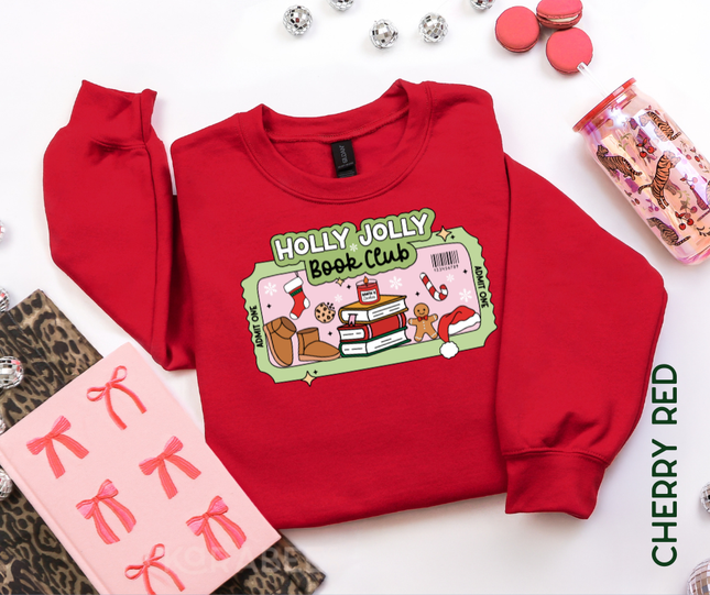 Gildan Crewneck | Holly Jolly Book Club [b087]