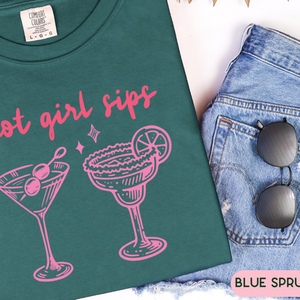 Comfort Colors Tee | Hot Girl Sips [r004]
