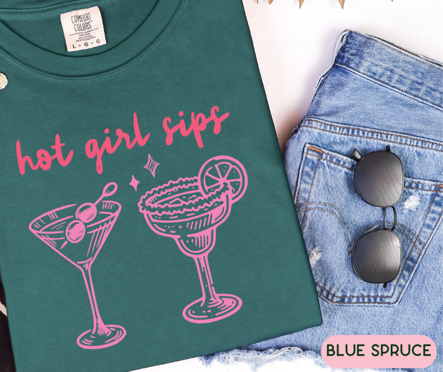 Comfort Colors Tee | Hot Girl Sips [r004]