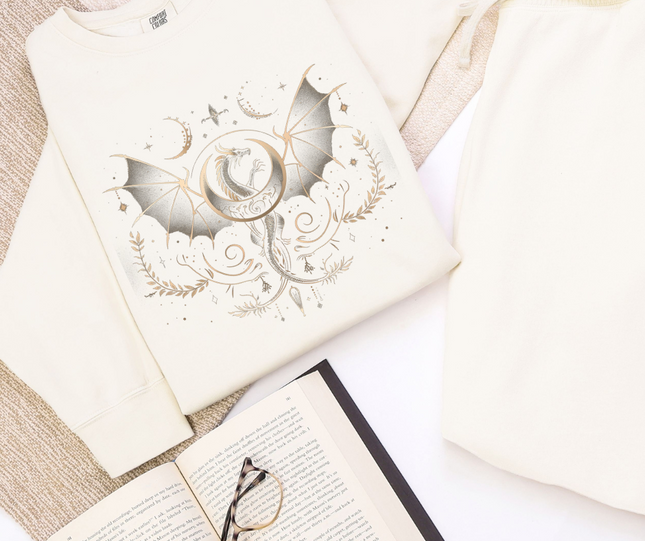 Comfort Colors Crewneck | Dragon with Moons
