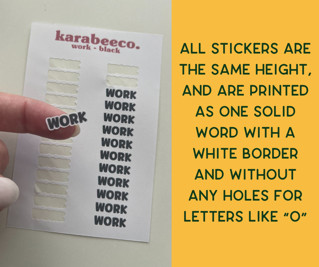 WFH | Small Word Stickers