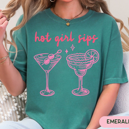Comfort Colors Tee | Hot Girl Sips [r004]
