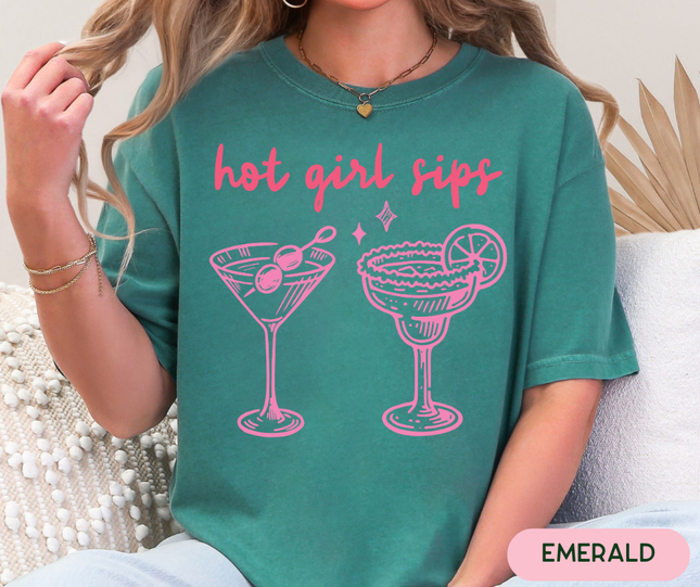 Comfort Colors Tee | Hot Girl Sips [r004]