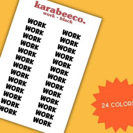 Work | Small Word Stickers