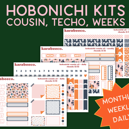 Rhonda Hobonichi Sticker Kit | Cousin A5, Techo A6, Weeks
