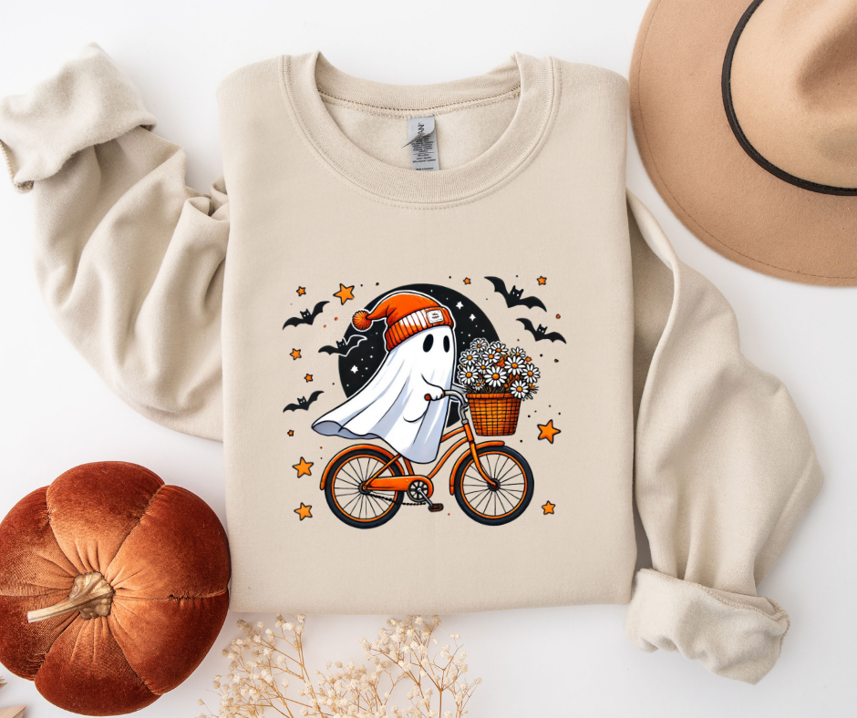 Gildan Crewneck | Retro Ghost Bike Crewneck [420]