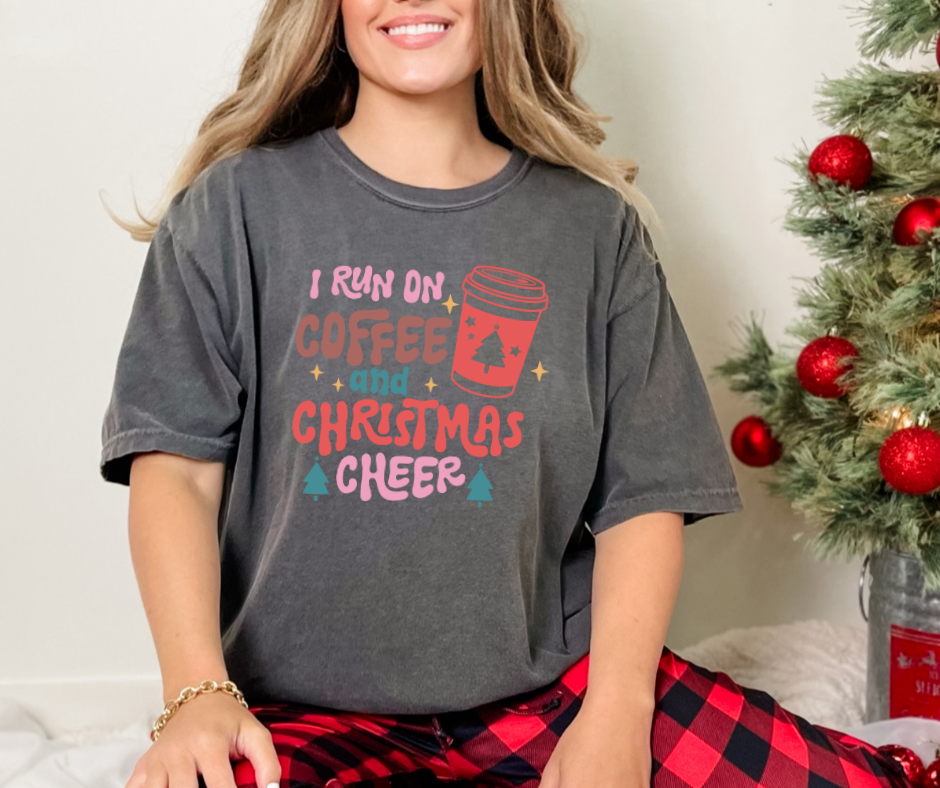 Comfort Colors Tee | Coffee & Christmas Cheer [515]