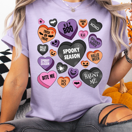 Comfort Colors Tee | Halloween Candy Hearts [418]