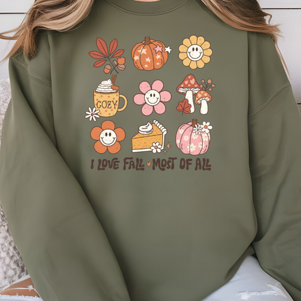 Gildan Crewneck | I Love Fall Most of All [465]