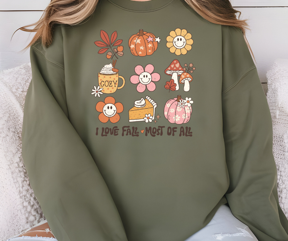 Gildan Crewneck | I Love Fall Most of All [465]