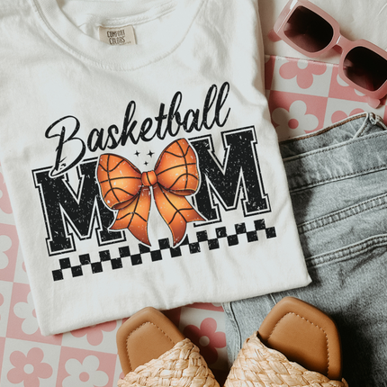Comfort Colors Pocket Tee | Basketball Mom Bow [603]