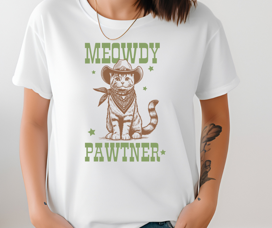 Comfort Colors Tee | Meowdy Partner Funny Cat [379]