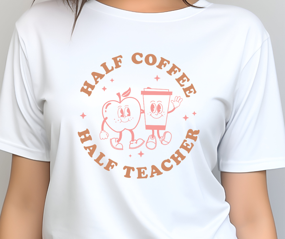 Comfort Colors Tee | Half Coffee Half Teacher [274]