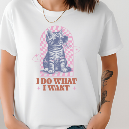 Comfort Colors Tee | I Do What I Want Funny Cat [378]