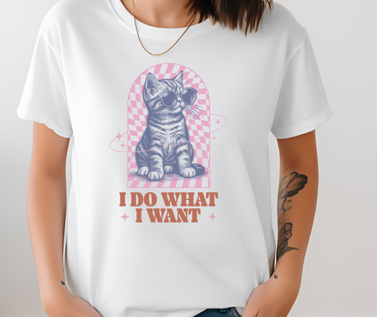 Comfort Colors Tee | I Do What I Want Funny Cat [378]