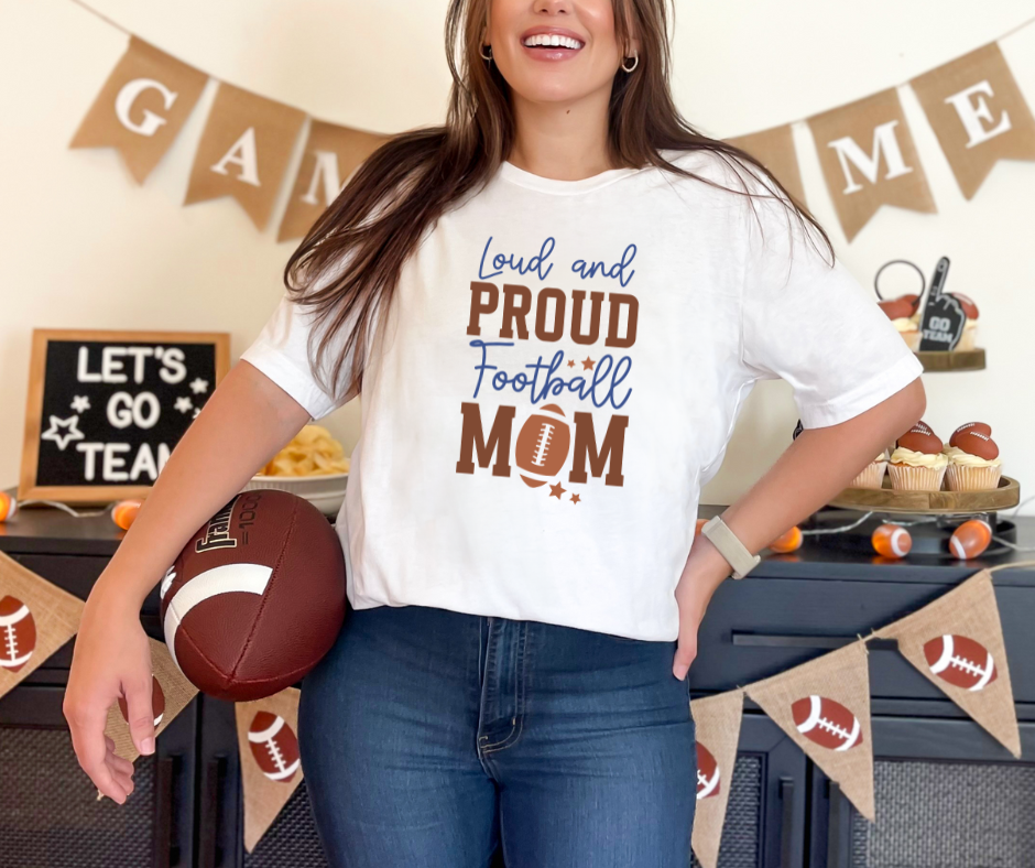 Comfort Colors Tee | Loud Proud Football Mom [446]