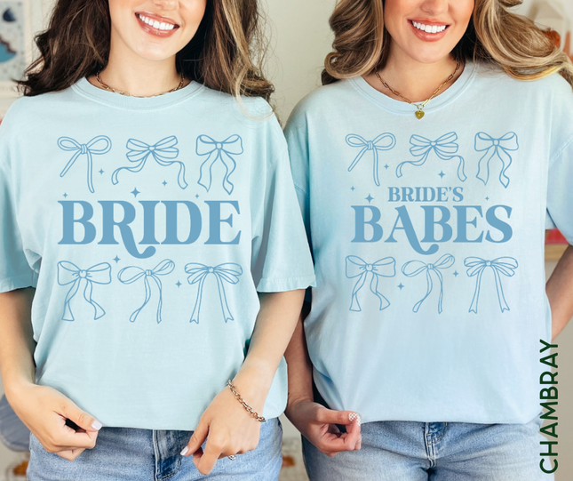 Comfort Colors Tee | Bride and Babes Coquette Bows [k005]