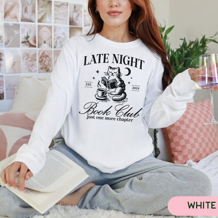 Comfort Colors Long Sleeve Tee | Late Night Book Club