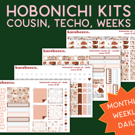 Reese Hobonichi Sticker Kit | Cousin A5, Techo A6, Weeks