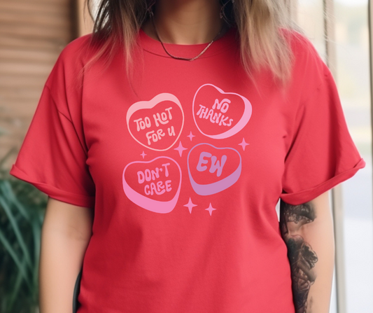 Comfort Colors Tee | Sassy Candy Hearts