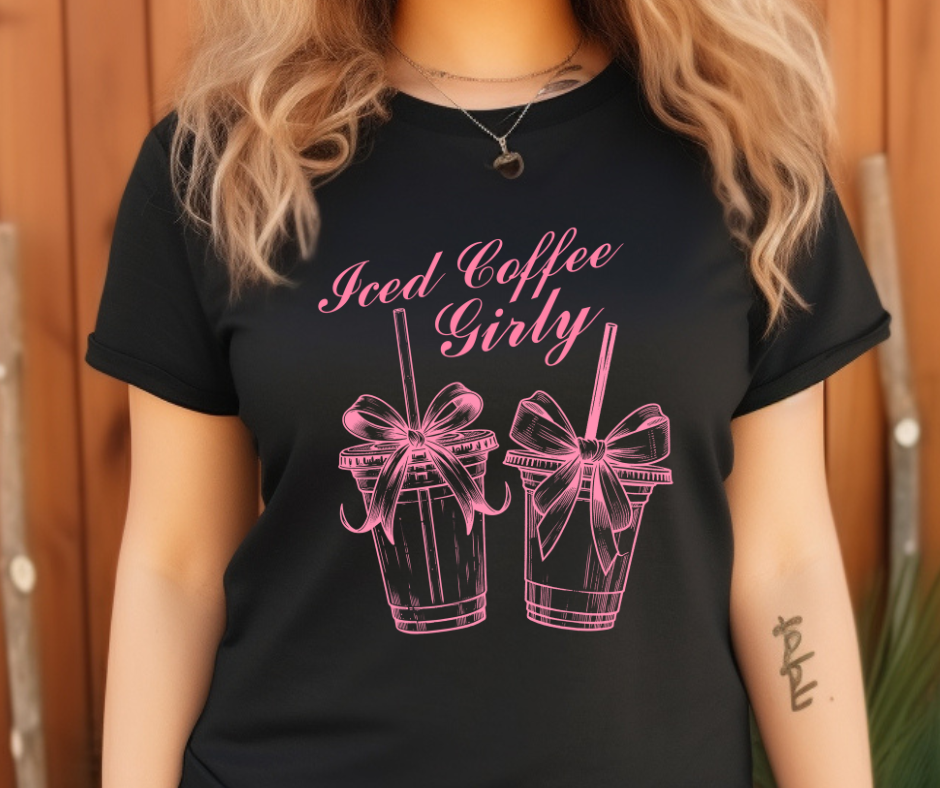 Comfort Colors Tee | Iced Coffee Girly [184]