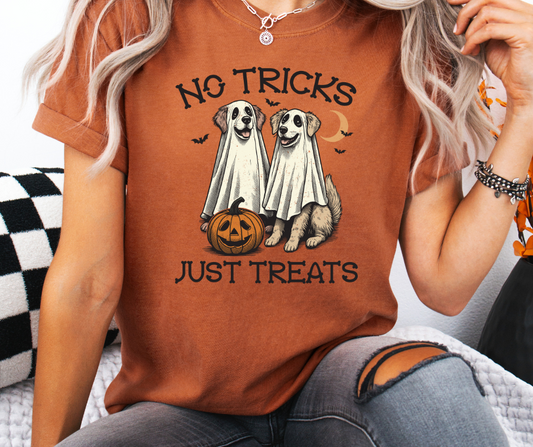 Comfort Colors Tee | No Tricks Just Treats [414]