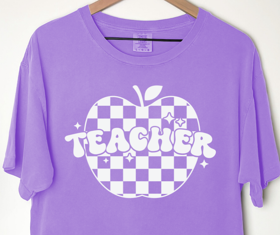 Comfort Colors Tee | Retro Apple Teacher [321]