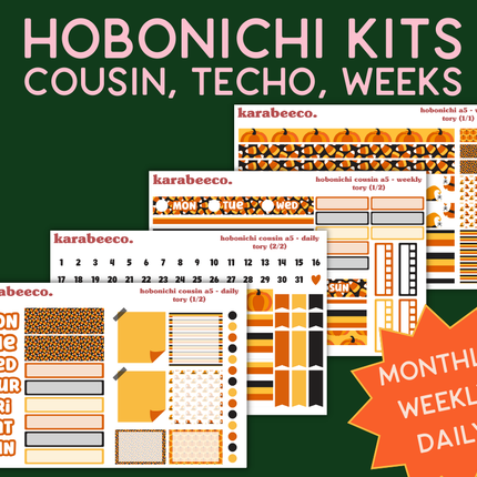 Tory Hobonichi Sticker Kit | Cousin A5, Techo A6, Weeks