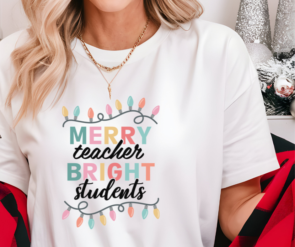 Comfort Colors Tee | Merry Teacher Bright Students [641]