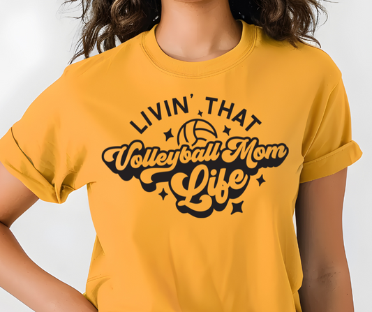 Comfort Colors Tee | Living that Volleyball Mom Life [150]