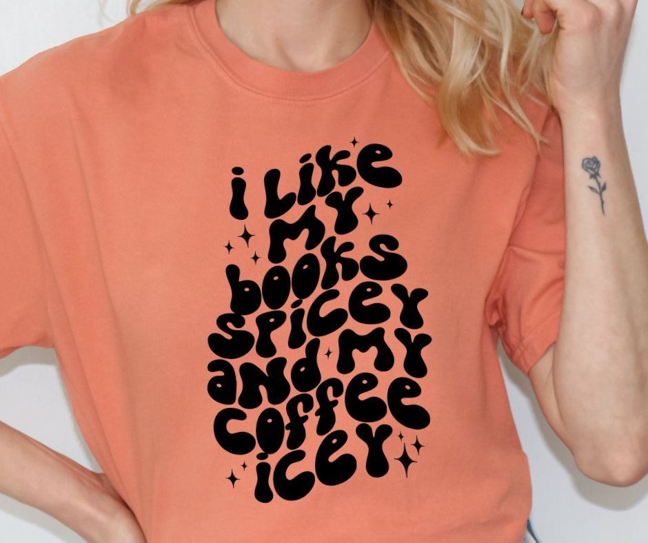 Comfort Colors Tee | Books Spicy Coffee Icey [631]