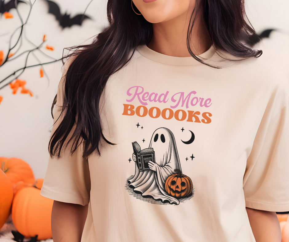 Comfort Colors Tee | Read More Books Ghost [573]