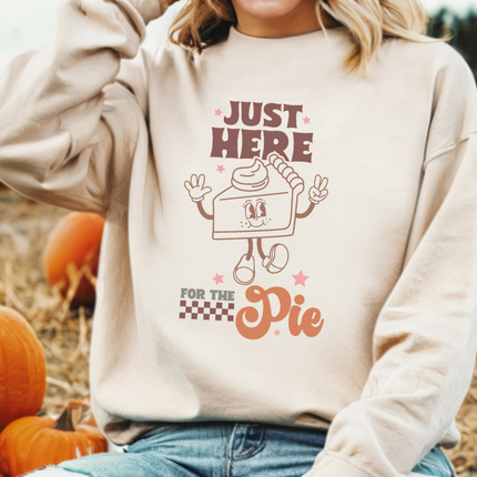 Gildan Crewneck | Just Here for the Pumpkin Pie [624]