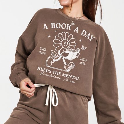 Comfort Colors Crewneck | A Book a Day