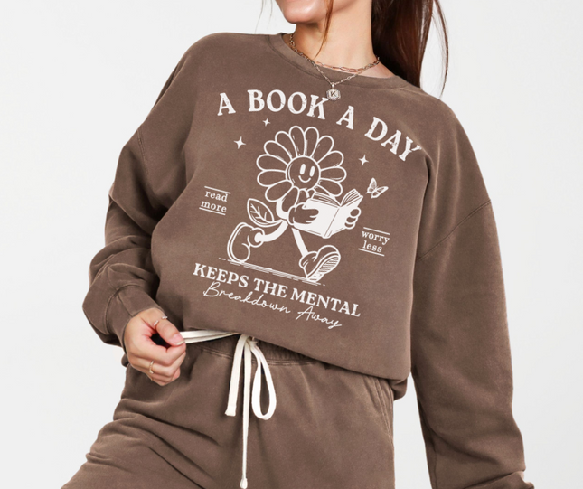 Comfort Colors Crewneck | A Book a Day