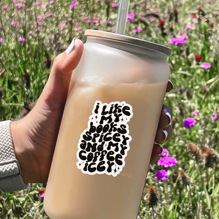 STICKER | I Like My Books Spicy and my Coffee Icy | BOOKS00035