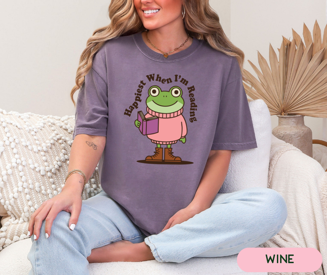 Comfort Colors Tee | Happiest When Reading [B047]