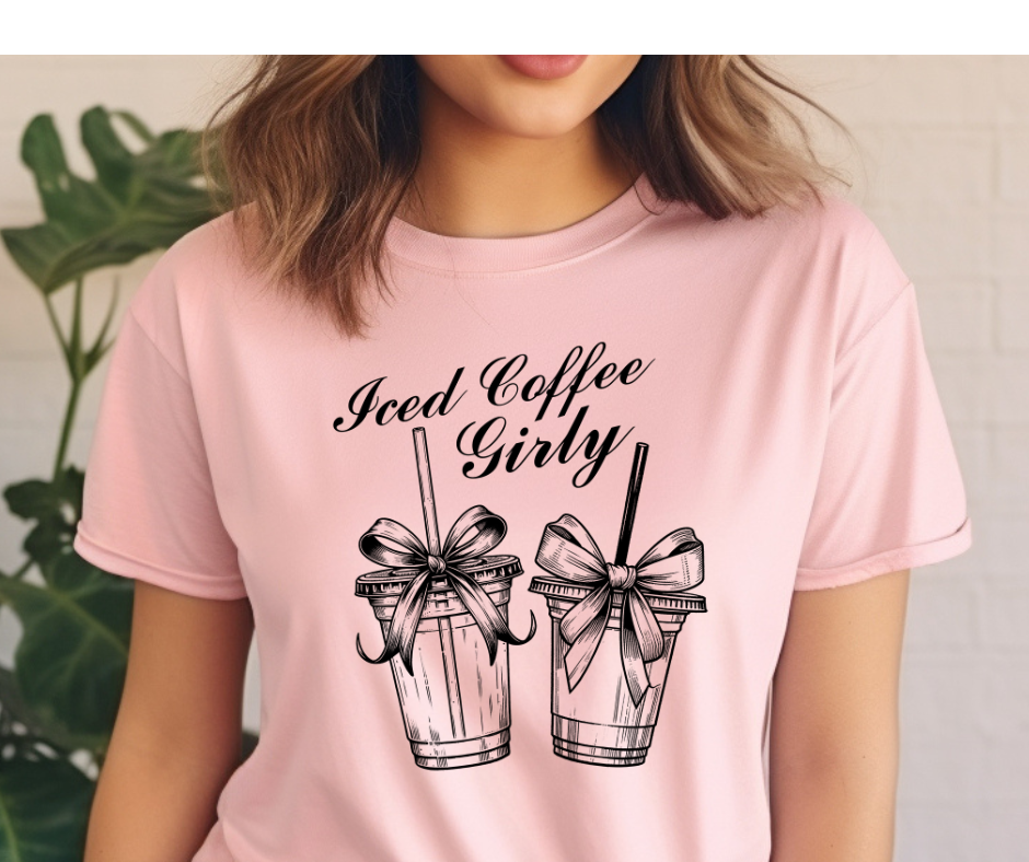 Comfort Colors Tee | Iced Coffee Girly [184]