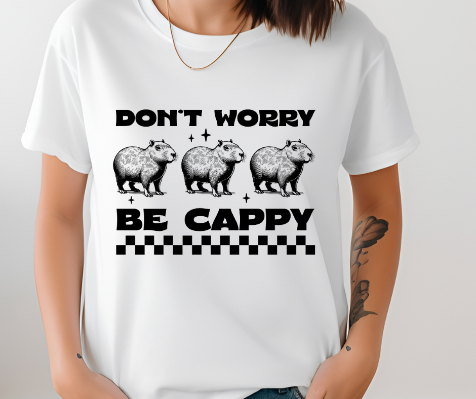 Comfort Colors Tee | Cappybara Don't Worry Be Cappy [359]