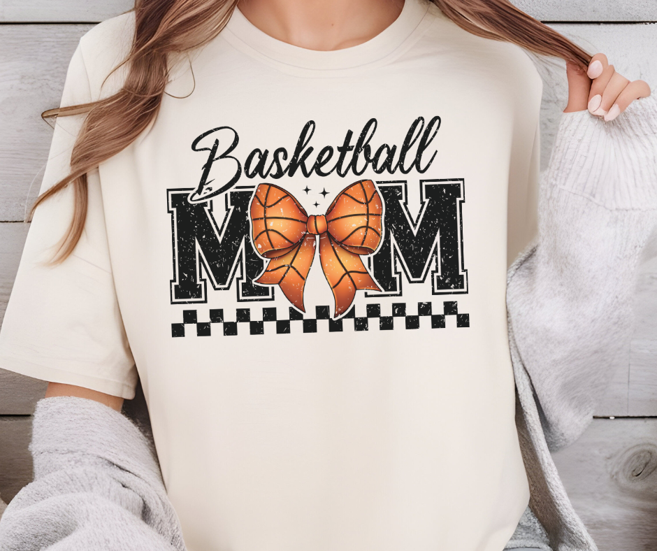 Comfort Colors Pocket Tee | Basketball Mom Bow [603]