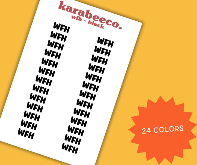 WFH | Small Word Stickers