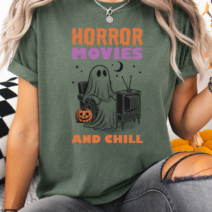 Comfort Colors Tee | Horror Movies and Chill [574]
