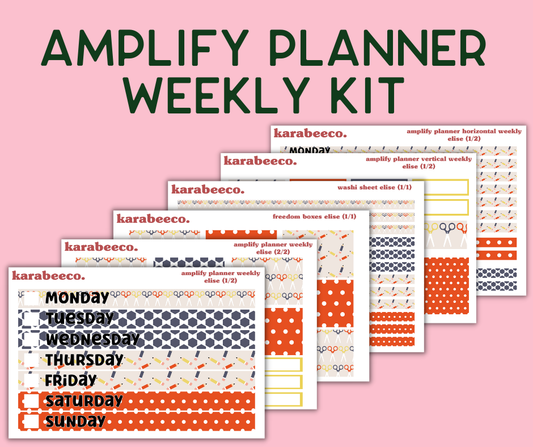 Amplify Planner Stickers | Weekly Kit | Elise