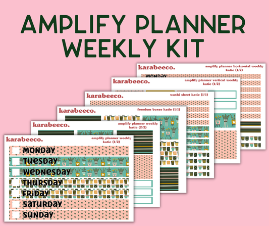 Amplify Planner Stickers | Weekly Kit | Katie